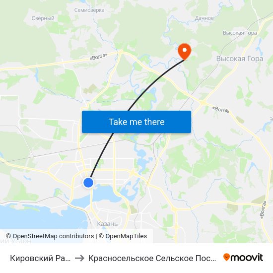 Кировский Район to Красносельское Сельское Поселение map