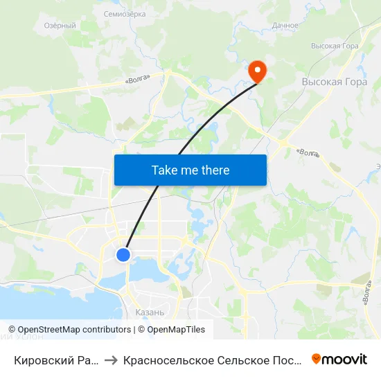Кировский Район to Красносельское Сельское Поселение map