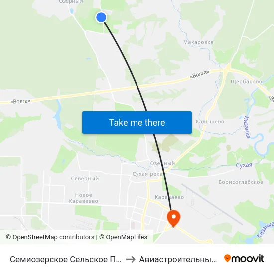 Семиозерское Сельское Поселение to Авиастроительный Район map