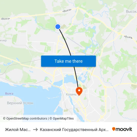 Жилой Массив Сухая Река to Казанский Государственный Архитектурно-Строительный Университет map