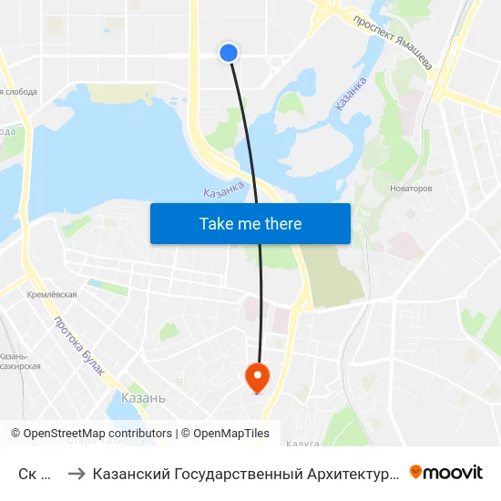 Ск Олимп to Казанский Государственный Архитектурно-Строительный Университет map