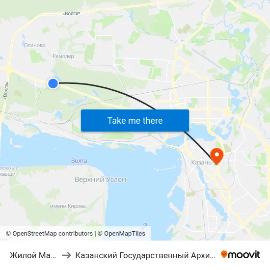 Жилой Массив Ремплер to Казанский Государственный Архитектурно-Строительный Университет map