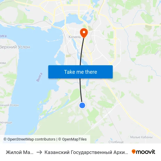 Жилой Массив Мирный to Казанский Государственный Архитектурно-Строительный Университет map