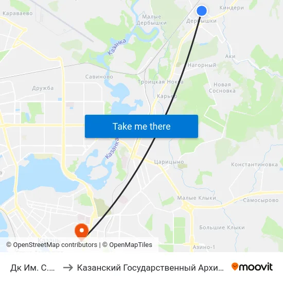 Дк Им. С.Саид-Галиева to Казанский Государственный Архитектурно-Строительный Университет map