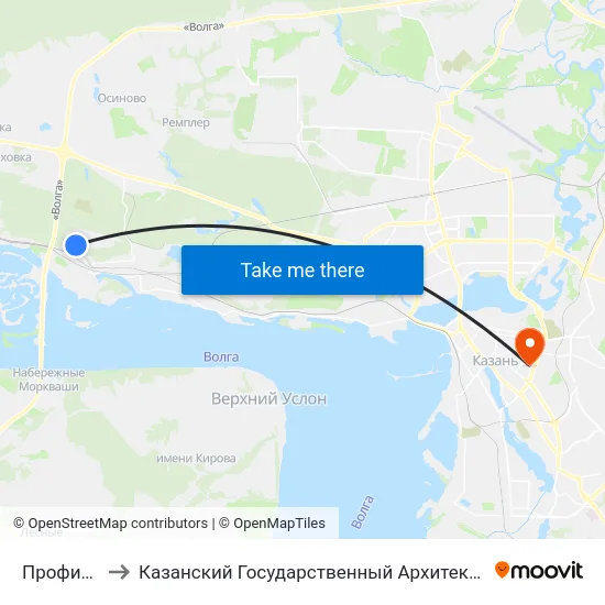 Профилакторий to Казанский Государственный Архитектурно-Строительный Университет map