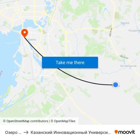 Озеро (Куюки) to Казанский Инновационный Университет Имени В.Г Тимирясова (Иэуп) map