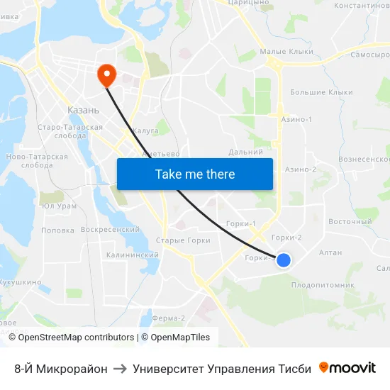 8-Й Микрорайон to Университет Управления Тисби map