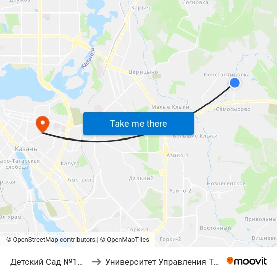 Детский Сад №148-1 to Университет Управления Тисби map