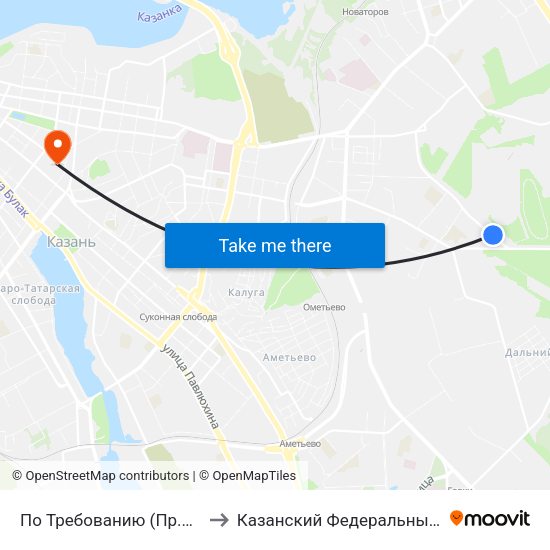 По Требованию (Пр.А.Камалеева) to Казанский Федеральный Университет map