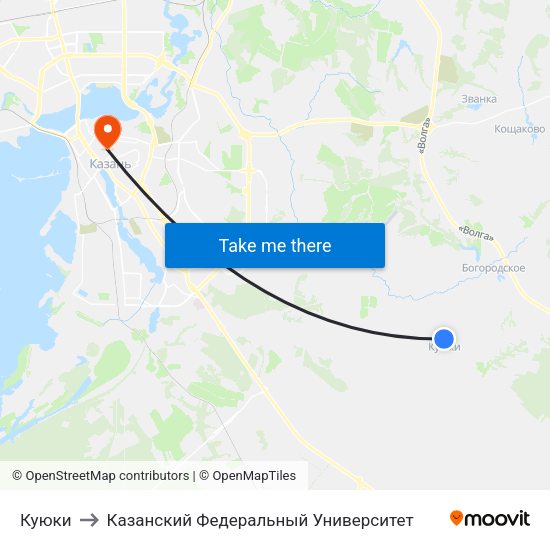 Куюки to Казанский Федеральный Университет map