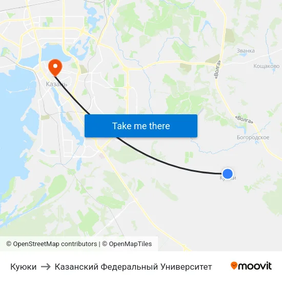 Куюки to Казанский Федеральный Университет map