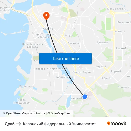 Дркб to Казанский Федеральный Университет map