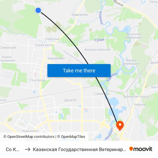 Со Кмпо8 to Казанская Государственная Ветеринарная Академия map