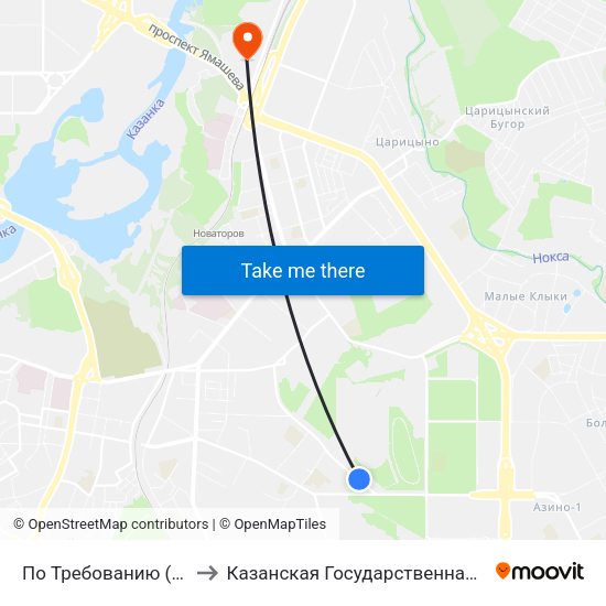 По Требованию (Пр.А.Камалеева) to Казанская Государственная Ветеринарная Академия map