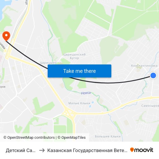 Детский Сад №148-1 to Казанская Государственная Ветеринарная Академия map