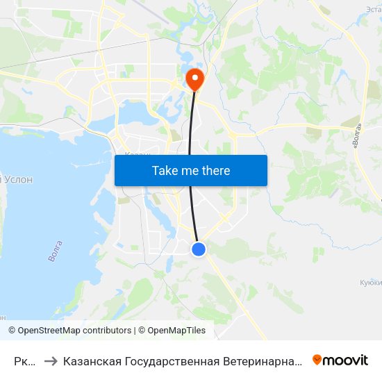 Ркб-1 to Казанская Государственная Ветеринарная Академия map