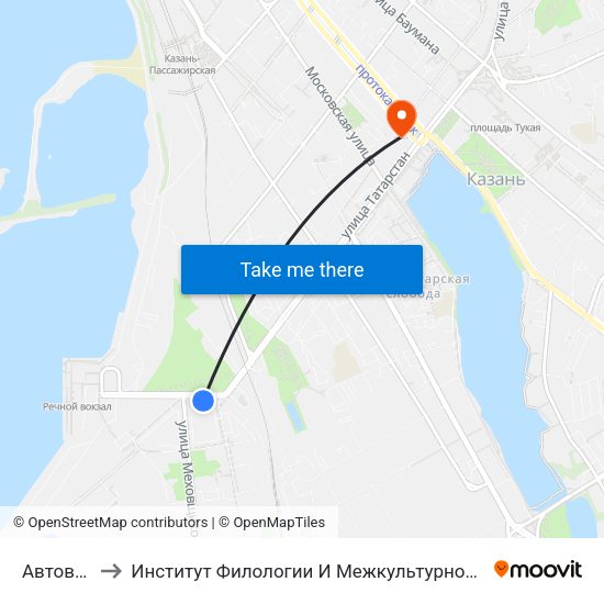 Автовокзал to Институт Филологии И Межкультурной Коммуникации Кфу map