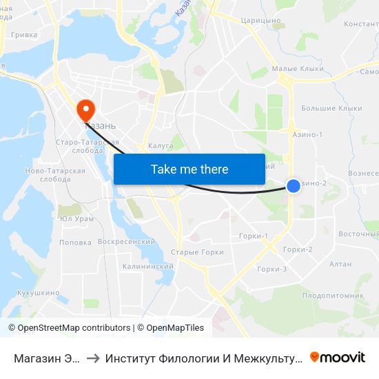 Магазин Эдельвейс to Институт Филологии И Межкультурной Коммуникации Кфу map