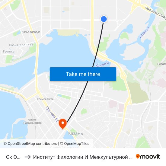 Ск Олимп to Институт Филологии И Межкультурной Коммуникации Кфу map