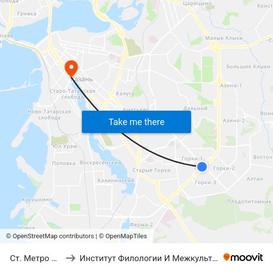 Ст. Метро Пр. Победы to Институт Филологии И Межкультурной Коммуникации Кфу map