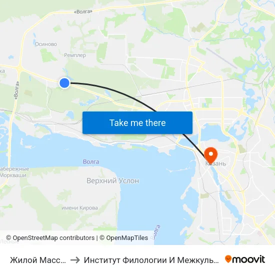 Жилой Массив Ремплер to Институт Филологии И Межкультурной Коммуникации Кфу map