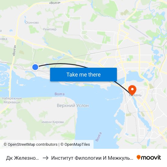 Дк Железнодорожников to Институт Филологии И Межкультурной Коммуникации Кфу map