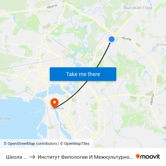 Школа №166 to Институт Филологии И Межкультурной Коммуникации Кфу map