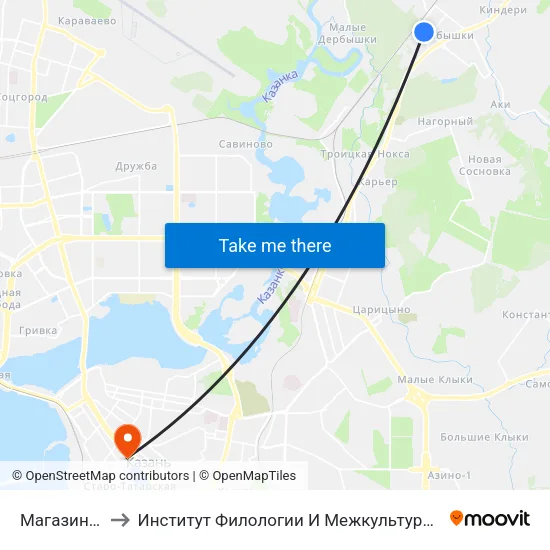 Магазин Восток to Институт Филологии И Межкультурной Коммуникации Кфу map