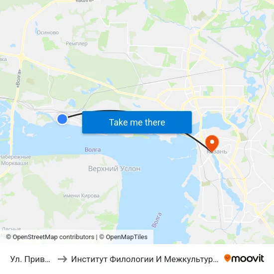 Ул. Приволжская to Институт Филологии И Межкультурной Коммуникации Кфу map