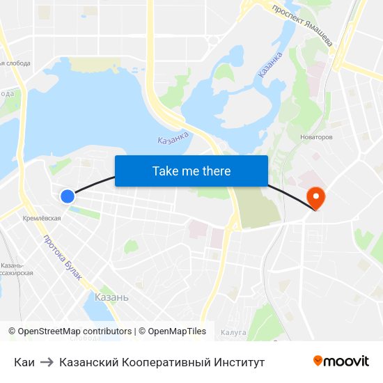 Каи to Казанский Кооперативный Институт map