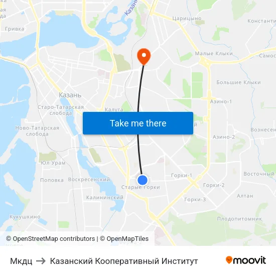 Мкдц to Казанский Кооперативный Институт map