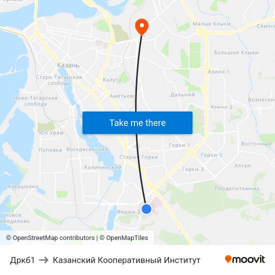 Дркб1 to Казанский Кооперативный Институт map