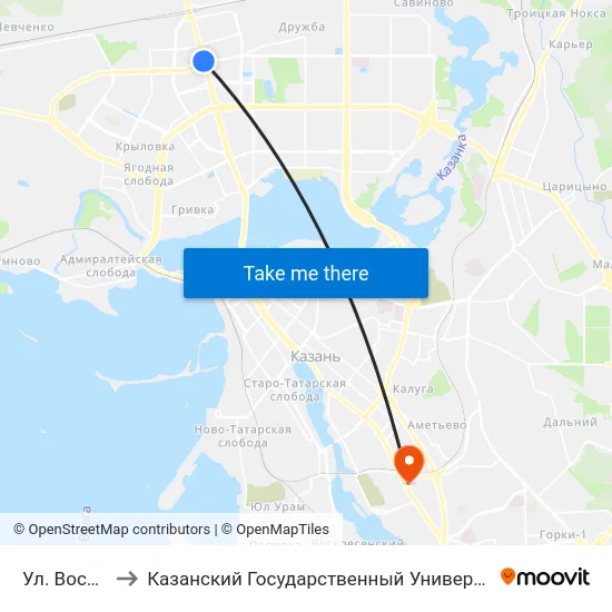 Ул. Восстания-3 to Казанский Государственный Университет Культуры И Искусств map