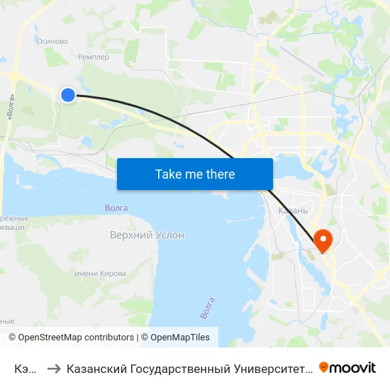 Кэмп-1 to Казанский Государственный Университет Культуры И Искусств map