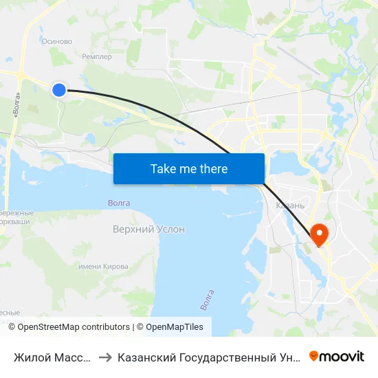 Жилой Массив Залесный-1 to Казанский Государственный Университет Культуры И Искусств map