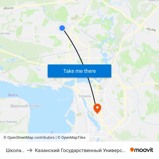 Школа №105 to Казанский Государственный Университет Культуры И Искусств map