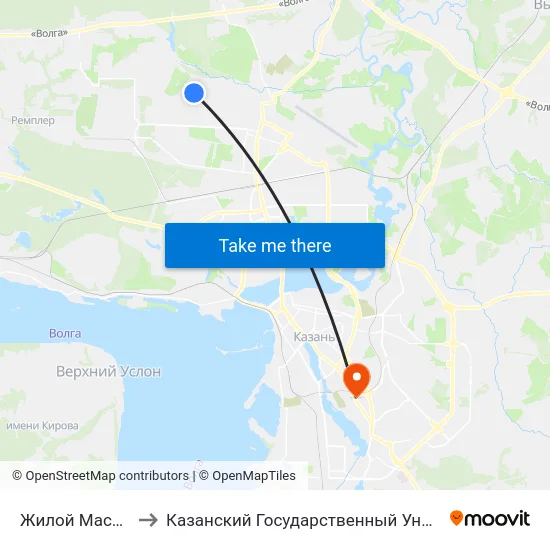 Жилой Массив Северный to Казанский Государственный Университет Культуры И Искусств map