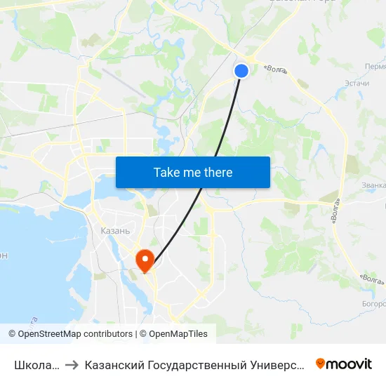 Школа №166 to Казанский Государственный Университет Культуры И Искусств map