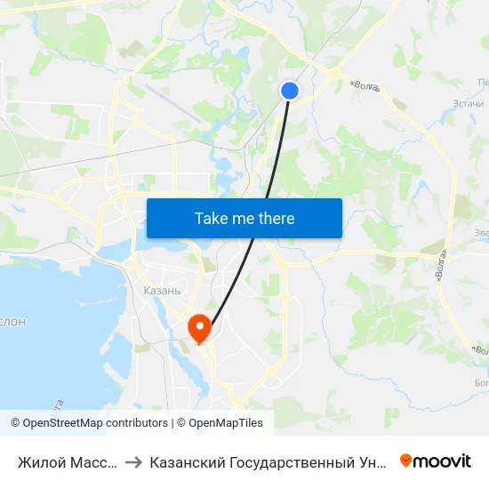 Жилой Массив Дербышки to Казанский Государственный Университет Культуры И Искусств map