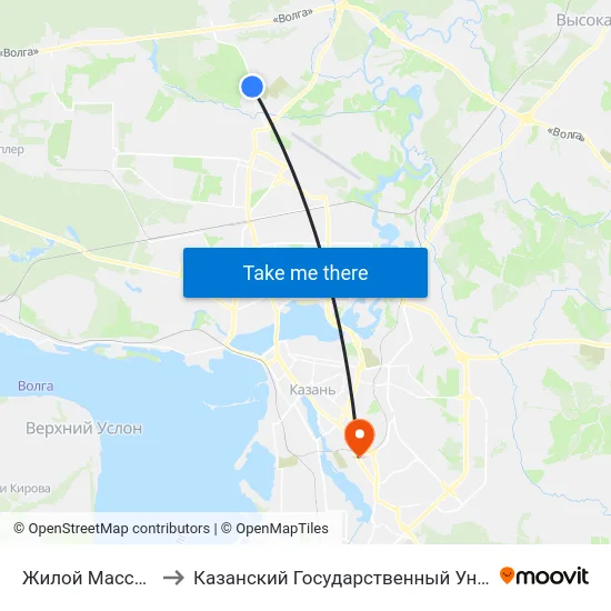 Жилой Массив Сухая Река-1 to Казанский Государственный Университет Культуры И Искусств map