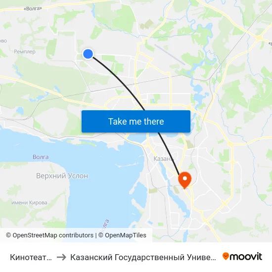 Кинотеатр Юность to Казанский Государственный Университет Культуры И Искусств map