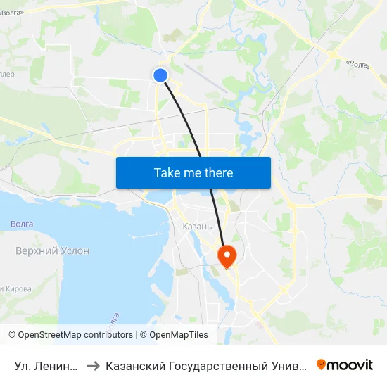 Ул. Ленинградская-4 to Казанский Государственный Университет Культуры И Искусств map