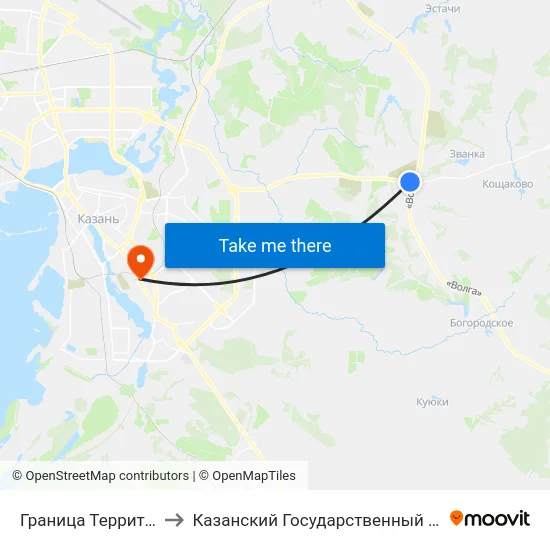 Граница Территории Г.Казани №1-1 to Казанский Государственный Университет Культуры И Искусств map