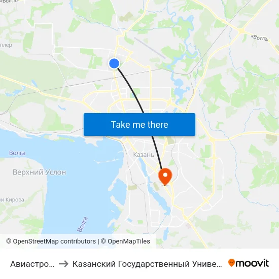 Авиастроительная to Казанский Государственный Университет Культуры И Искусств map