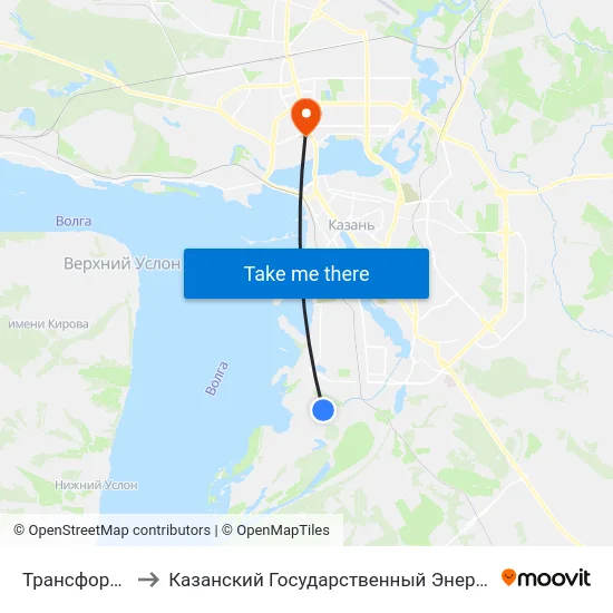 Трансформаторная to Казанский Государственный Энергетический Университет map