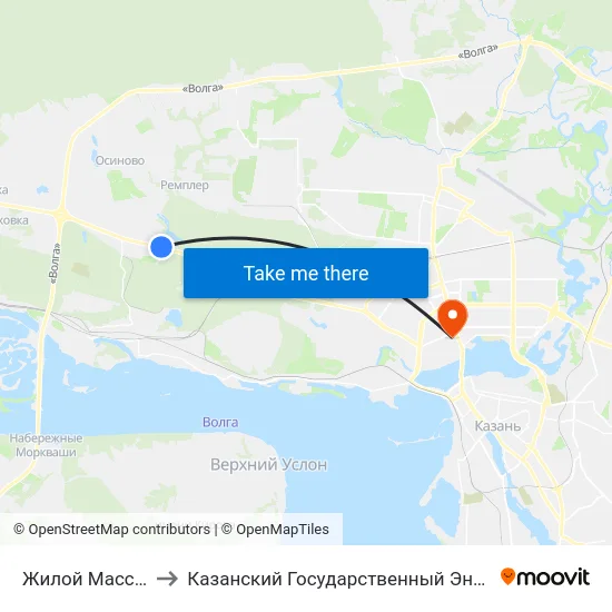 Жилой Массив Ремплер to Казанский Государственный Энергетический Университет map