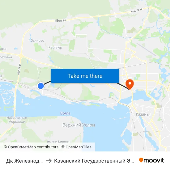 Дк Железнодорожников-1 to Казанский Государственный Энергетический Университет map