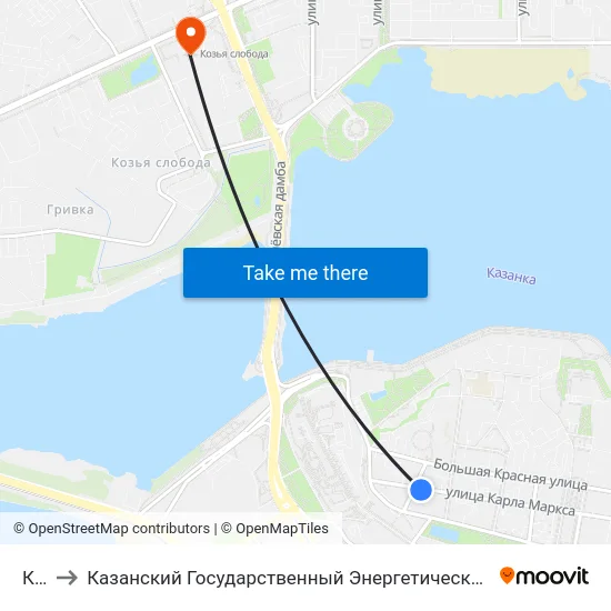 Каи to Казанский Государственный Энергетический Университет map