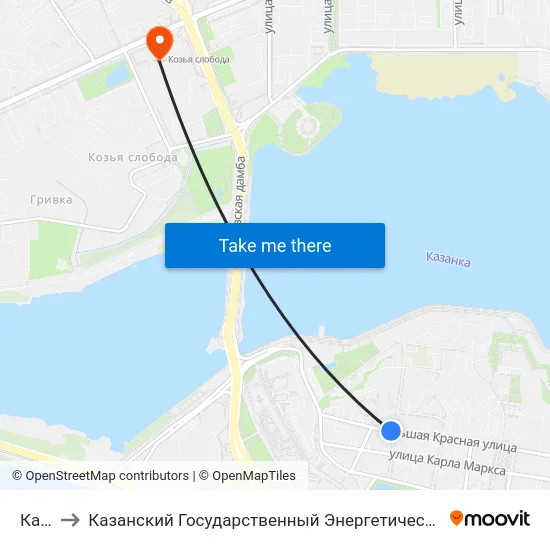 Каи-2 to Казанский Государственный Энергетический Университет map