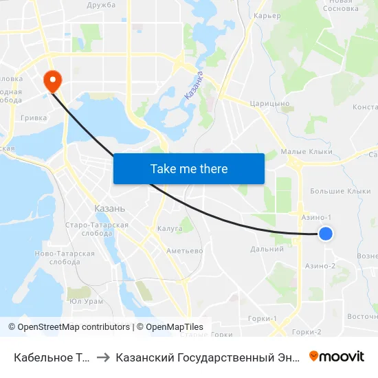 Кабельное Телевидение to Казанский Государственный Энергетический Университет map